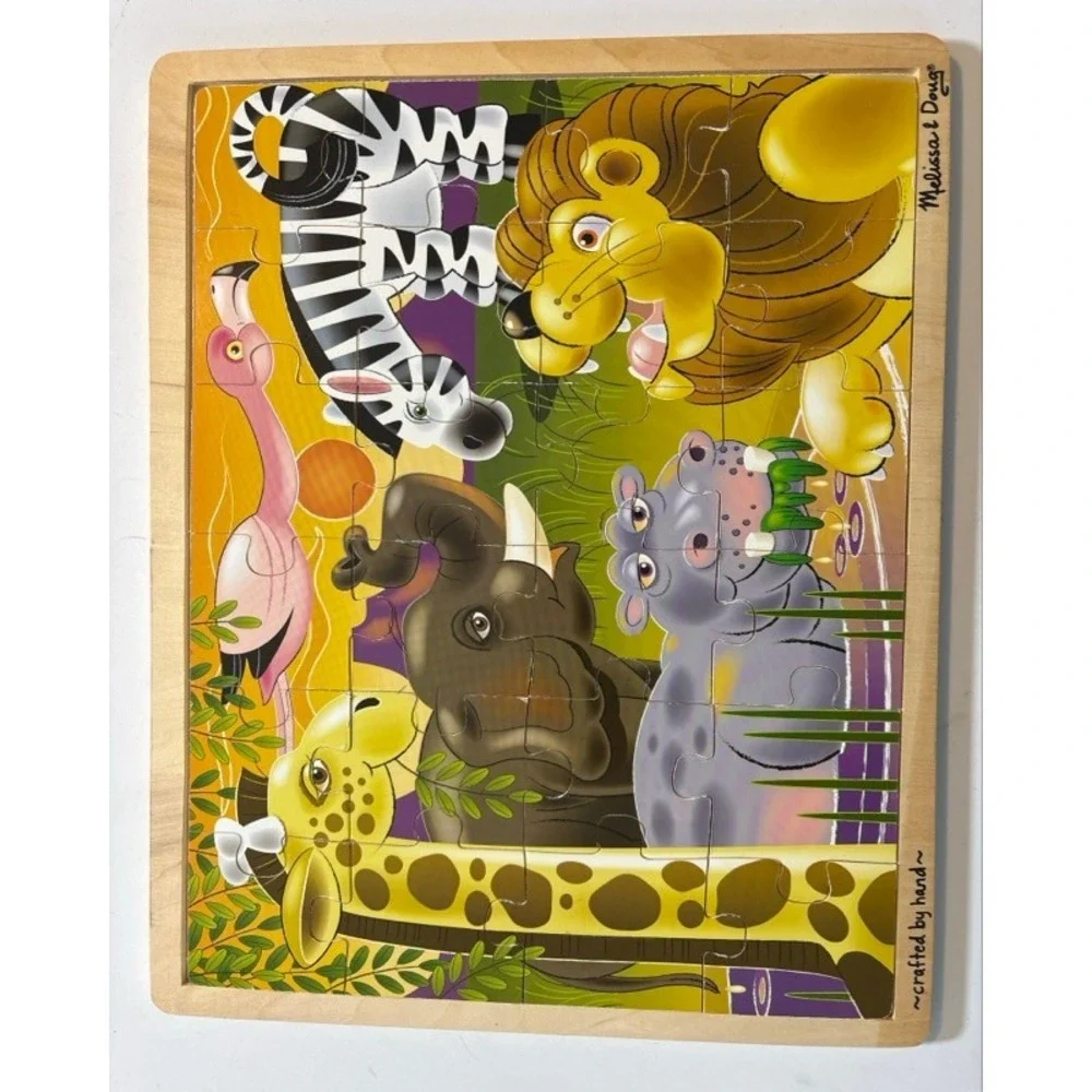 Melissa & Doug Fresh Start African Plains 24 Piece Wooden Jigsaw Puzzle 2937